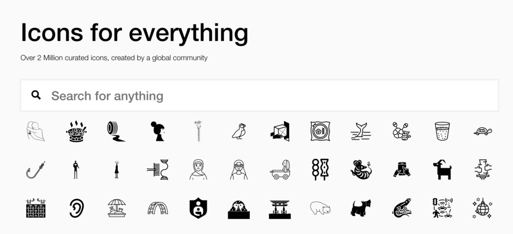 The Noun Project is a top website for image searching, specifically for icons.